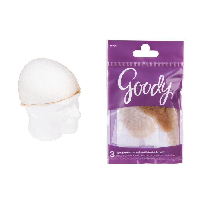Goody Hair Nets, With Invisible Hold, Light Brown by Pasteur Pharmacy