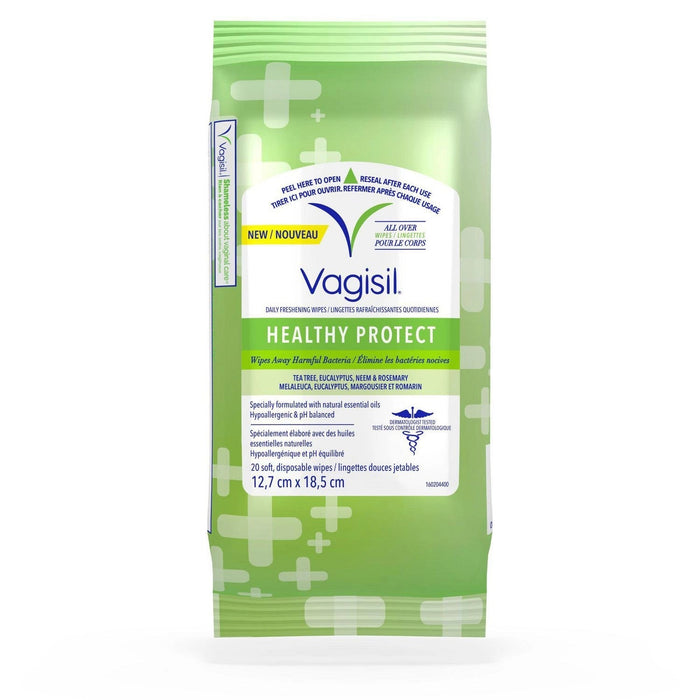 Vagisil Healthy Detox Daily Freshening Wipes, pH-Balanced, 20 Count by Pasteur Pharmacy