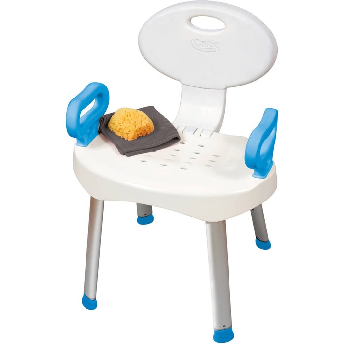 Carex Health Brands E-Z Bath and Shower Seat with Handles - Tool-Free Assembly by Pasteur Pharmacy