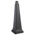 Rubbermaid GroundsKeeper Cigarette Waste Collector, Pyramid, 1 gal, 12.25 x 39.75,  Black