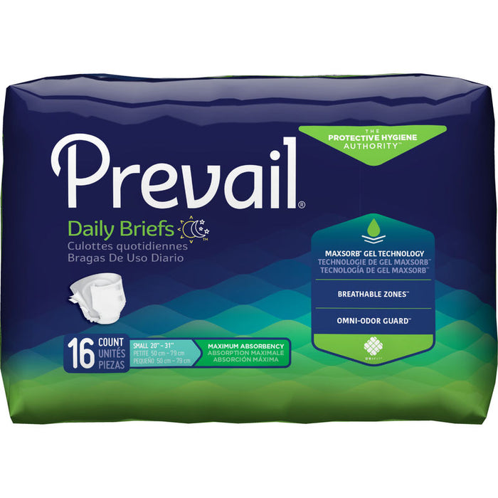 Prevail Briefs Maximum Absorbency Small 20" To 31" Waist 9 by Pasteur Pharmacy