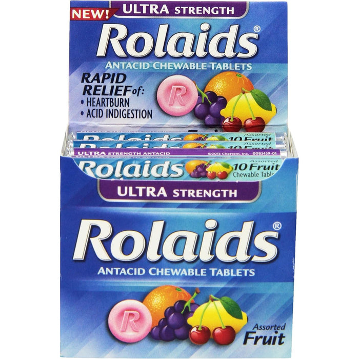 Rolaids Chewable Tablets Ultra Strength Assorted Fruit Antacid by Pasteur Pharmacy