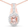 Rose Gold Morganite Jewelry Set by Fine Color Jewels