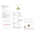 3Cttw Oval Shaped Yellow Lab Grown Diamond (F/VS) Three Stone Halo Enagement Ring 14K Gold by Fine Color Jewels