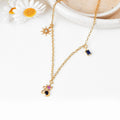 Cat Charm Necklace 18K yellow Gold Over Silver by Fine Color Jewels