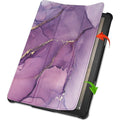 Inspire Series Tri-Fold Purple Marble Folio Case - Amazon Fire HD 10 by Zerodamage Sahara Case LLC