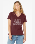 Linton ND Coordinates V Neck Tee - Maroon by Boutique 23