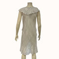 Max Studio London White Sleeveless Tiered Ruffled Shift Dress, Size Small by Vanessa Jane