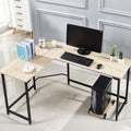 Elephance L-shaped Corner Computer Desk Workstation Wood andMetal Large Size by Vanessa Jane
