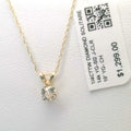 1/4CTTW $4000 Genuine Diamond Solitaire Pendant Necklace 14K Yellow Gold Solid 18" by DailySale