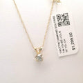 1/4CTTW $4000 Genuine Diamond Solitaire Pendant Necklace 14K Yellow Gold Solid 18" by DailySale
