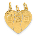 14k 3-piece Break-apart BIG SIS-SIS-LIL SIS Charm Pendant by Fine Color Jewels