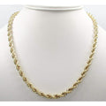 14K 4mm Genuine Solid Yellow Gold Rope Necklace Chain by DailySale