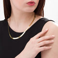 14K 6mm Solid Yellow Gold High Polished Herringbone Necklace Chain by DailySale