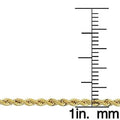 14K Gold 1.5MM Diamond Cut Rope Chain Necklace for Men and Women by DailySale