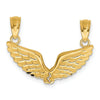14k Gold 2-Piece Break Apart Angel Wing Pendant