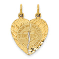 14k Gold 2 Piece Break-apart Charm Pendant by Fine Color Jewels
