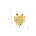 14k Gold 2 Piece Break-apart Charm Pendant by Fine Color Jewels