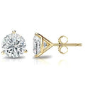 14K Gold 4MM Round Cut Crystal Studs by DailySale
