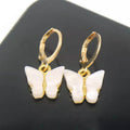 14K Gold and Lab Created Opal Butterfly Drop Earring by DailySale