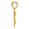14k Gold Best Friend Split Heart Pendant by Fine Color Jewels