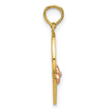 14k Gold BIG SIS-LIL SIS Break-apart Heart Charm Pendant by Fine Color Jewels