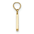 14k Gold Block Initial Letter Pendants by Fine Color Jewels