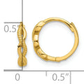 14K Gold Braided Hinged Hoop Earrings by Fine Color Jewels