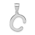 14K Gold Bubble Letter Initial Pendant by Fine Color Jewels