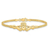 14K Gold Claddagh and Bismark Chain Bracelet