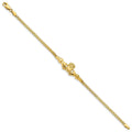 14K Gold Claddagh and Bismark Chain Bracelet by Fine Color Jewels