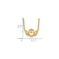 14k Gold Claddagh Necklace by Fine Color Jewels