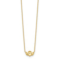 14k Gold Claddagh Necklace by Fine Color Jewels