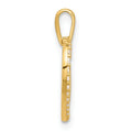 14k Gold Cubic Zirconia Heart with Infinity Pendant by Fine Color Jewels