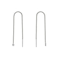 14k Gold Dangle Chain Natural Diamond Earrings by Fine Color Jewels