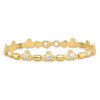 14K Gold Diamond-cut Claddagh Link Bracelet