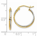 14K Gold Diamond Cut Hoops Earrings by Fine Color Jewels