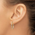 14K Gold Diamond Cut Hoops Earrings by Fine Color Jewels