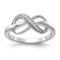14k Gold Diamond Infinity Pave Ring by Fine Color Jewels