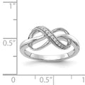 14k Gold Diamond Infinity Pave Ring by Fine Color Jewels