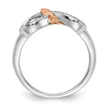 14k Gold Diamond Infinity with Heart Pave Ring by Fine Color Jewels