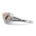 14k Gold Diamond Infinity with Heart Pave Ring by Fine Color Jewels