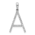 14k Gold Diamond Initial Pendant by Fine Color Jewels