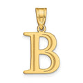 14K Gold Etched Initial Pendants by Fine Color Jewels