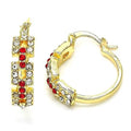 14k Gold Filled Garnet Unique Shape Earrings by DailySale