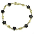 14k Gold Filled High Polish Finish Enamel Flower Bracelet by DailySale
