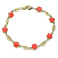 14k Gold Filled High Polish Finish Enamel Flower Bracelet by DailySale