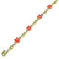 14k Gold Filled High Polish Finish Enamel Flower Bracelet by DailySale
