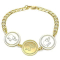 14k Gold Filled High Polish Finsh Cuban Curb Coin Bracelet by DailySale