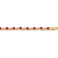 14k Gold Genuine Ruby Bracelet 2.8 Carats by Fine Color Jewels
